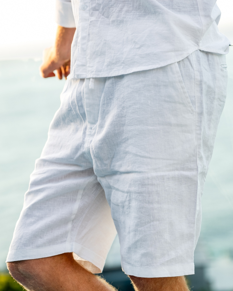 Shorts Casablanca em Linho Natural