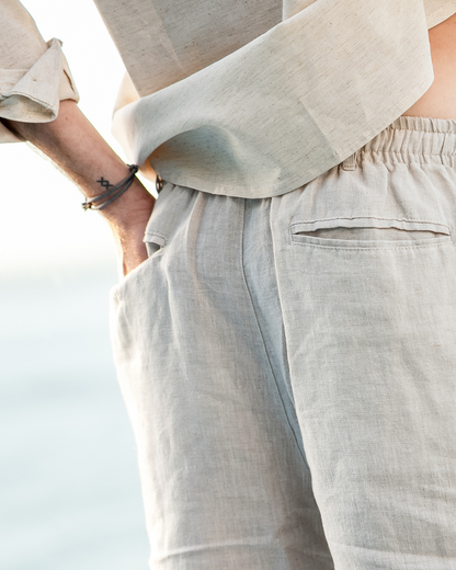 Shorts Casablanca em Linho Natural
